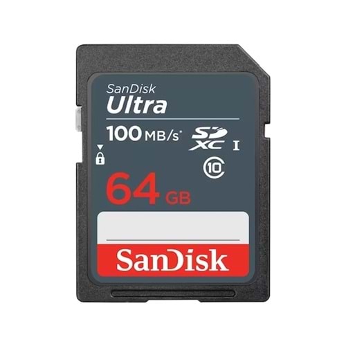 Sandisk 64GB 100MB/S Ultra SDXC C10 Full Hd Hafıza Kartı SDSDUNR-064G-GN3IN