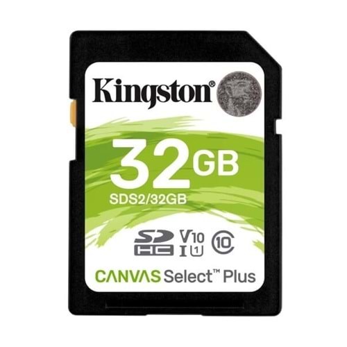 Kingston 32GB 100MB/s SDHC CL10 UHS-I U1 V10 SD Hafıza Kart SDS2/32GB