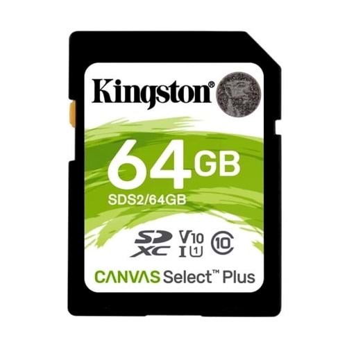 Kingston 64GB SDXC CL10 UHS-I U1 V10 SD Hafıza Kart SDS2/64GB
