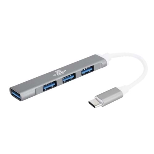 Steep Solid Ultra Slim 4 Port Type-C 3.1 to USB 3.0 Usb Çoklayıcı Metal