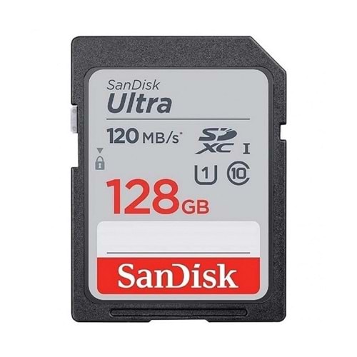 Sandisk 128GB Ultra 120MB/s SDXC UHS-I C10 U1 SDSDUN4-128G-GN6IN Hafıza Kartı