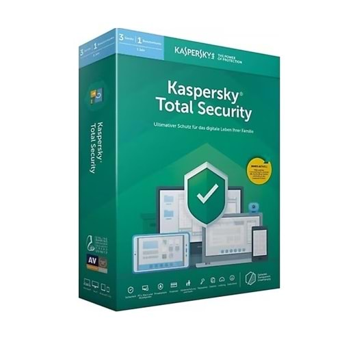 Kaspersky Total Security 3 Kullanıcı 1 Yıl TR Kutulu