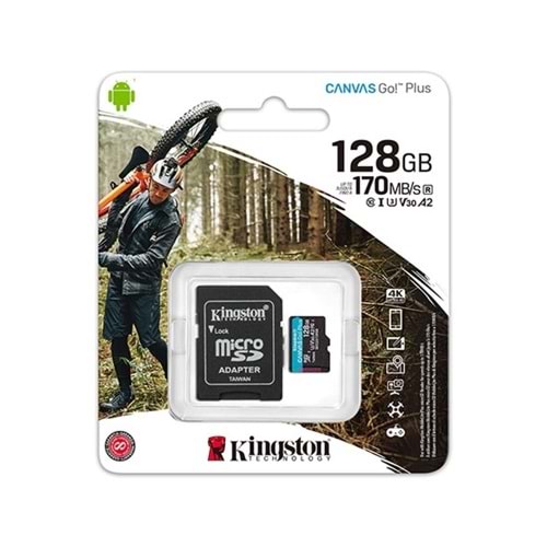 Kingston 128GB SDCG3/128GB Class10 170 MB/s MicroSD Kart Bellek