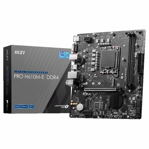 Msi Pro H610M-E H610 DDR5 Vga GLan mATX HDMI M2 USB3.2 1700p Anakart