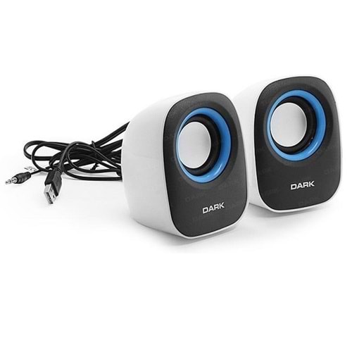 Dark DK-AC-SP100 1+1 2x0.8W RMS Siyah-Beyaz Hoparlör