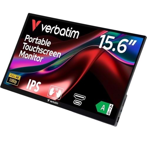 Verbatım 15.6inc PMT-15 Full HD 1080p 6ms Taşınabilir Dokunmatik Monitor