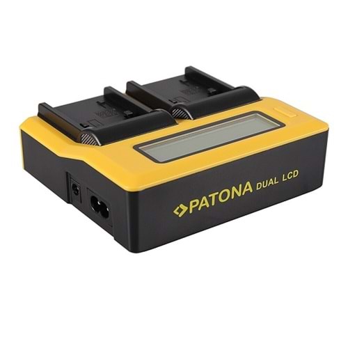 Patona 7557 Çift LCD USB Şarj Cihazı Sony NP-FP50 NP-FH50 NP-FV100 Uyumlu