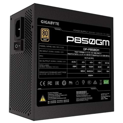 Gigabyte GP-P850GM 850W 80+ Gold Siyah Power Supply