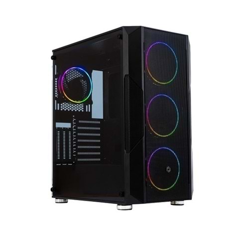 Frisby FC-9435G 750W 80+Bronze Siyah Dual-Ring RGB Fan Mid Tower ATX Kasa