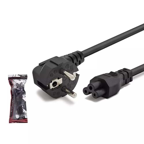 Hadron HDX5517 1.0mm 500W 1.2Mt Yonca Güç Kablosu Siyah