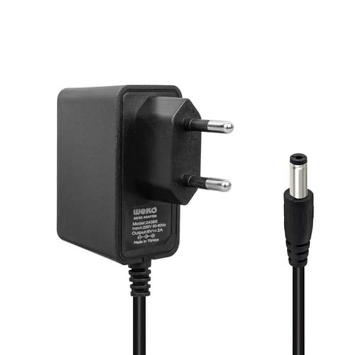 Weko 6V 2A Amper Plastik Adaptör