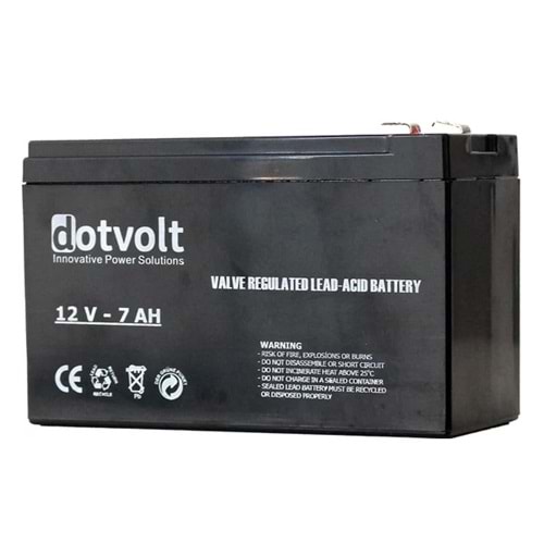 Dotvolt LC7 Kuru Tip 12V 7Ah (Tseli Akü ) UPS Uyumlu