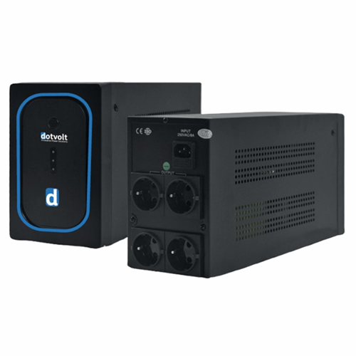 Dotvolt LN PLUS 1000VA (2x12V 7AH Akü) Line Interactive 5/10 dk UPS