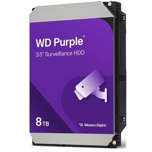 Western Digital WD85PURZ PURPLE 3.5 8TB 5640rpm 256mb SATA (3 Yıl Garanti) 7/24 Harddisk
