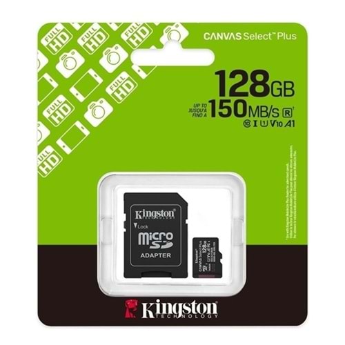 Kingston 128GB SDCS3/128GB 150Mb/s Micro Hafıza Kartı