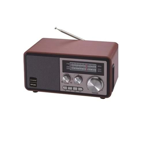 Leader LR-241 Radio Bt Usb Tf Retro Müzik Kutusu