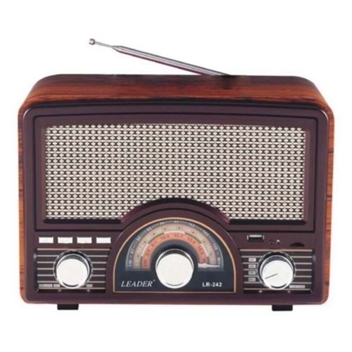Leader LR-242 Radio Bt Usb Tf Retro Müzik Kutusu
