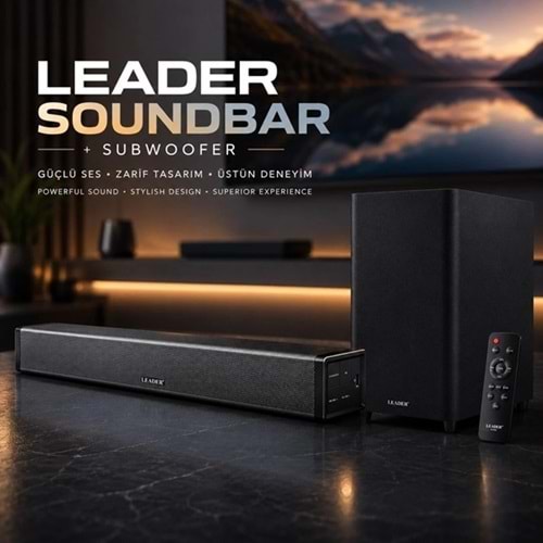 Leader SB-33 1.1 Soundbar FM Bluetooth Hdmi Optik Usb Aux Ses Sistemi