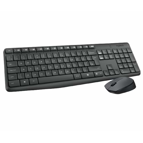 Logitech MK235 Q Türkçe Kablosuz Multimedya Siyah Klavye+ Mouse