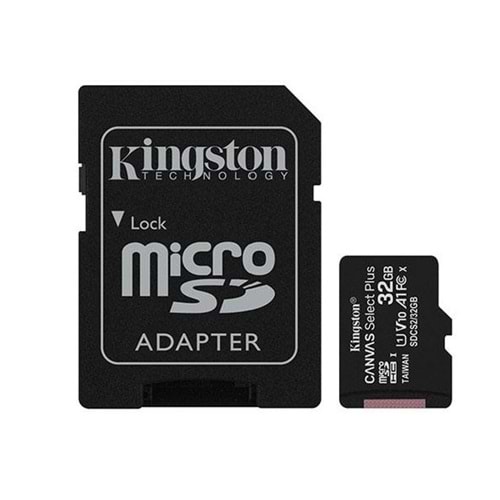 Kingston 32GB SDCS2/32GB 100MB/s CL10 U1 A1 Micro SD Hafıza Kart