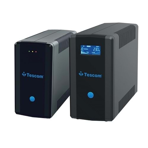 Tescom LEO+ 1200 VA (2x12V 7AH Akü) Line Interactive 5/10 dk UPS