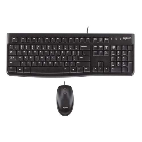 Logitech MK120 Q Türkçe Usb Standart Kablolu Siyah Klavye+ Mouse