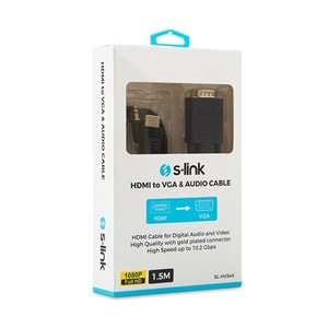 S-Link SL-HVS40 1.5 Mt Hdmi To Vga+Audio Kablo