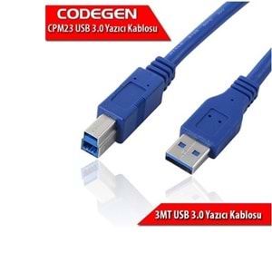 Codegen CPM23 3Mt Usb 3.0 Printer Kablosu
