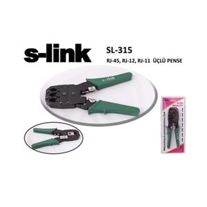 S-Link SL-315 Rj 11+Rj 12+Rj 45 Sıkma Pensesi