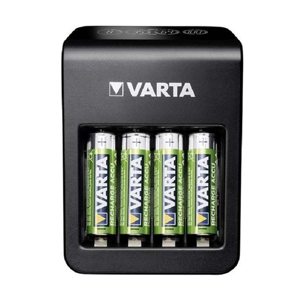 Varta LCD Plug+ Plus Şarj Cihazı + 4x2100 mAh AA Büyük Kalem Pil