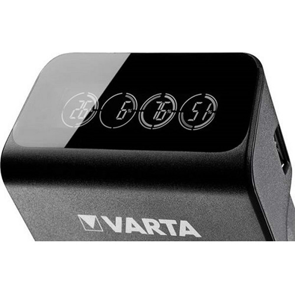 Varta LCD Plug+ Plus Şarj Cihazı + 4x2100 mAh AA Büyük Kalem Pil