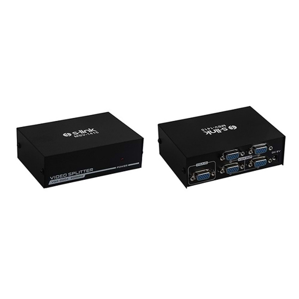 S-Link MSV-1415 4 Port Vga Monitör Çoklayıcı (200 Mhz)