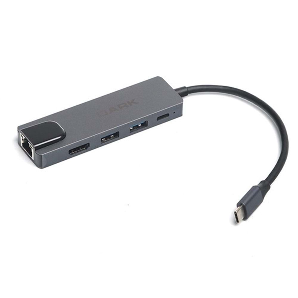 Dark 5'i Type-C to Eth. Hdmi Usb 3.0 USB 2.0 Usb-C Port Çoklayıcı DK-AC-U31X46