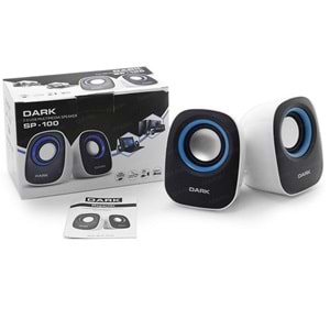 Dark DK-AC-SP100 1+1 2x0.8W RMS Siyah-Beyaz Hoparlör