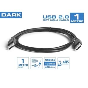 Dark Usb 2.0 1M Sarj Ve Data Kablosu (DK-CB-USB2AL100)