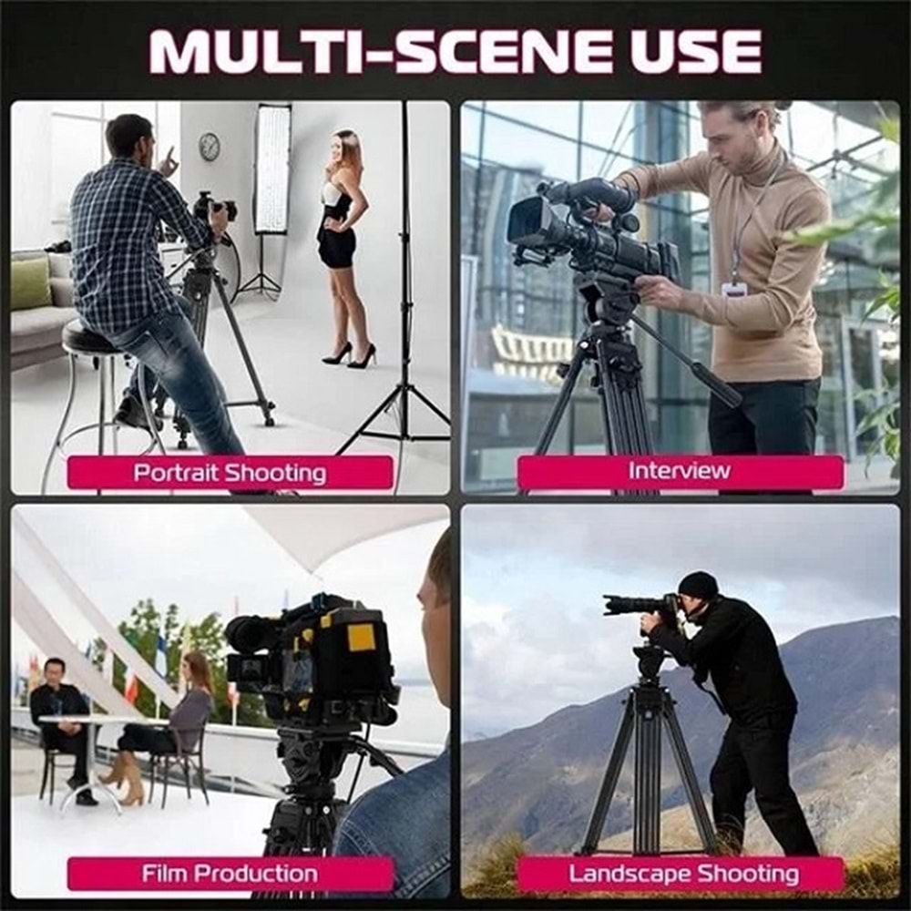 Ulanzi MT-81 Alüminyum 360 Ball Head Kafa Video Tripod