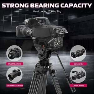 Ulanzi MT-81 Alüminyum 360 Ball Head Kafa Video Tripod