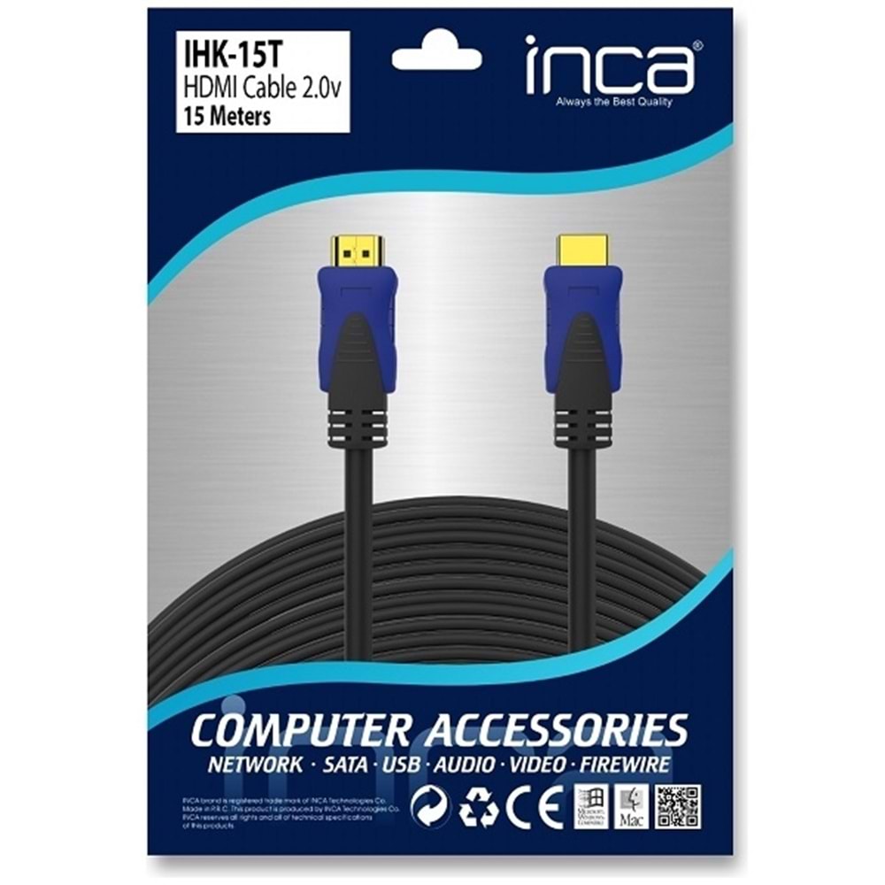 İnca IHK-15T 15Mt 2.0v 4k 2k & Full Hd Hdmi Kablo