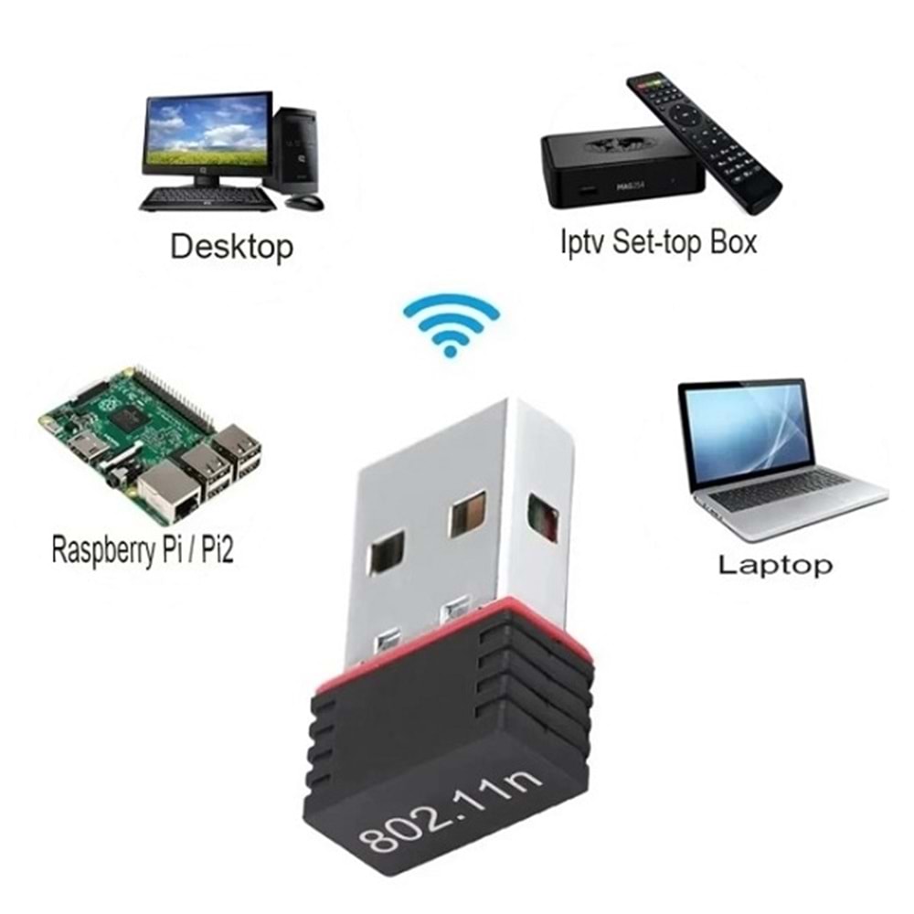 300Mbps Usb 2.0 802.11n /G /B Wireless Mini Wifi Kablosuz Alıcı