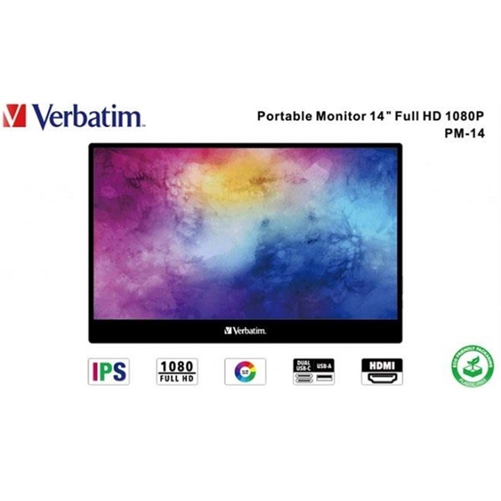Verbatim 14inc 49591 PMT-14 Full HD 1080p 6ms Taşınabilir Dokunmatik Monitor