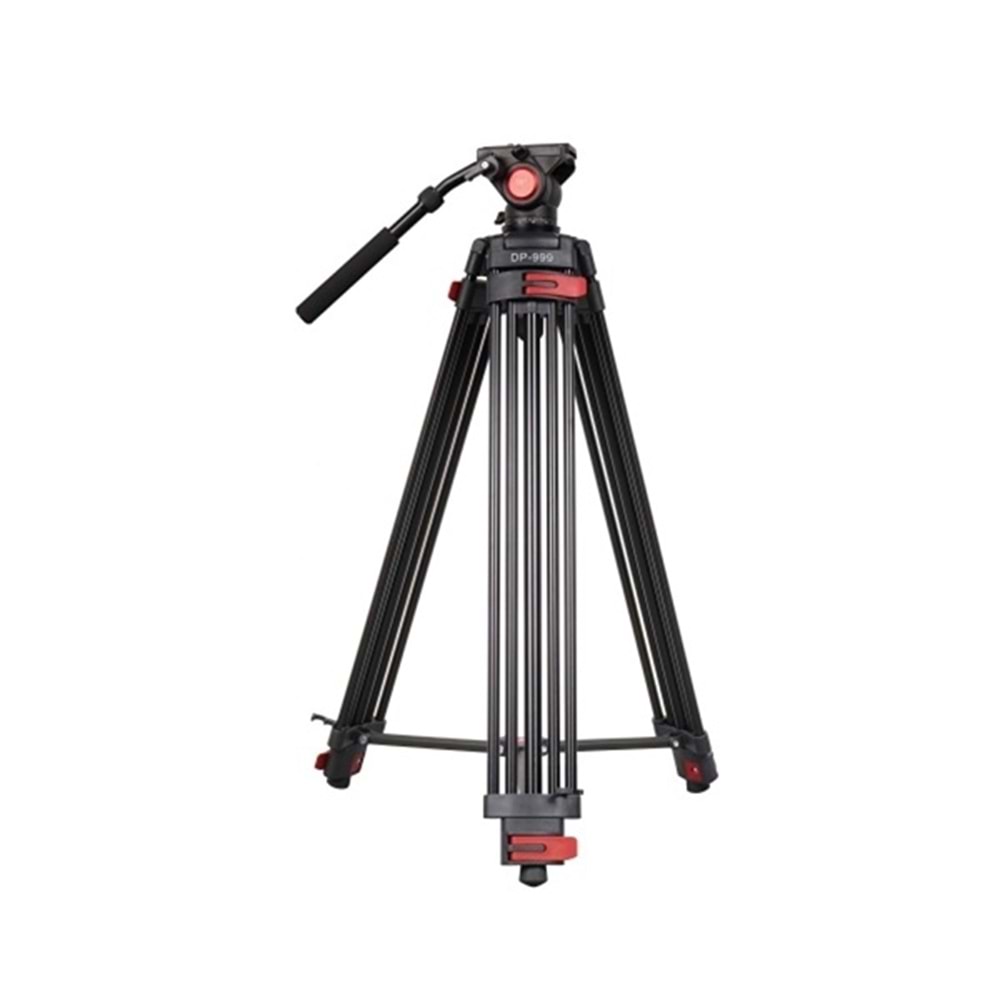 DP-999 Professional Video Kamera Tripod 194M Akışkan Hidrolik Kafa