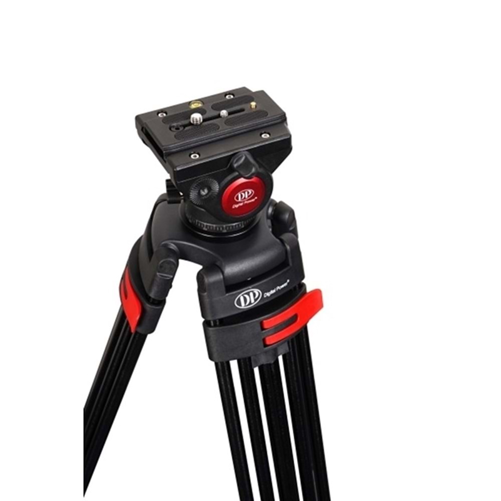 DP-999 Professional Video Kamera Tripod 194M Akışkan Hidrolik Kafa