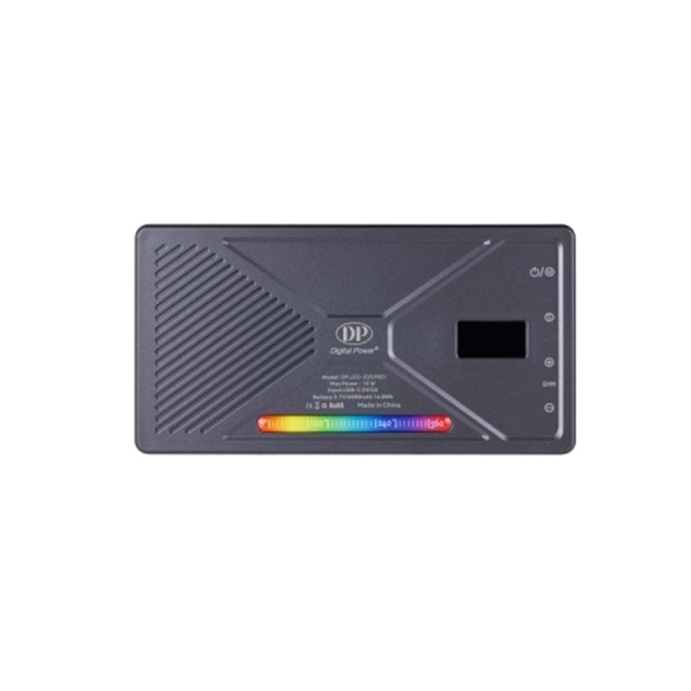 Dp LED 225 PRO 2500K-9900K Şarjlı ve App Kontrollü Rgb Led Işık