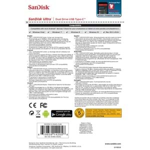 SanDisk 64GB Ultra Dual Drive Type-C OTG USB Bellek SDDDC2-064G-G46