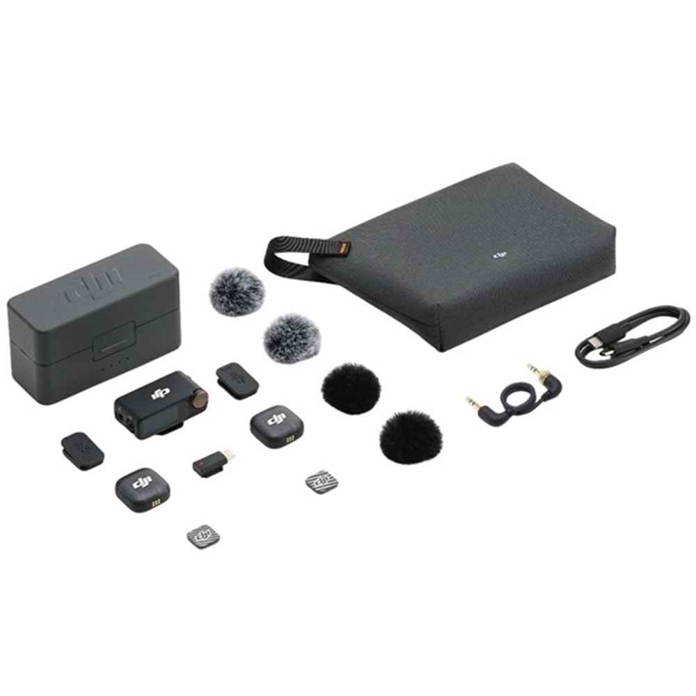 Dji Mic 3 (2 TX 1 RX) Mikrofon Siyah