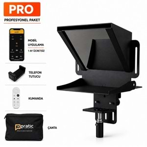 Pratic Teleprompter PRO Set (Kumanda Çanta Yerli Üretim Prompter)