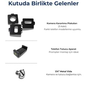 Pratic Teleprompter PRO Set (Kumanda Çanta Yerli Üretim Prompter)
