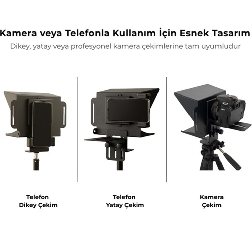 Pratic Teleprompter PRO Set (Kumanda Çanta Yerli Üretim Prompter)