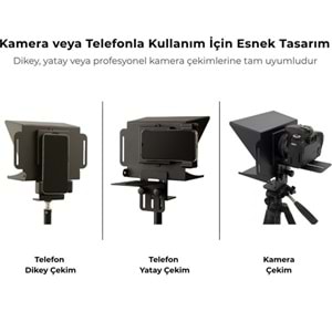 Pratic Teleprompter PRO Set (Kumanda Çanta Yerli Üretim Prompter)
