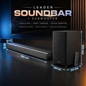 Leader SB-33 1.1 Soundbar FM Bluetooth Hdmi Optik Usb Aux Ses Sistemi